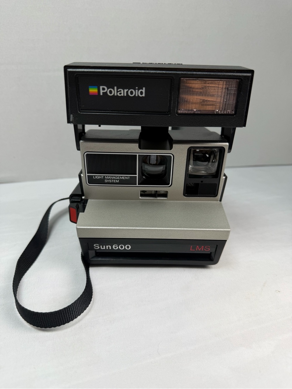 Vintage Polaroid Sun 600 LMS Land Instant Film Camera w Strap-Not Tested